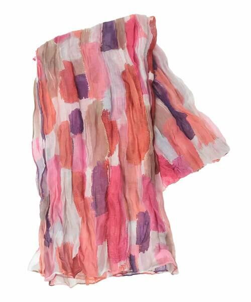 HIROKO BIS / ヒロコビス マフラー・ショール・スヌード・ストール | ワッシャープリントストール（レッド）