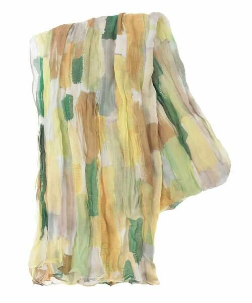 HIROKO BIS / ヒロコビス マフラー・ショール・スヌード・ストール | ワッシャープリントストール（イエロー）