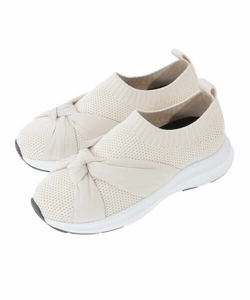 HIROKO BIS / ヒロコビス スニーカー | ノットデザインニットスニーカー（アイボリー）