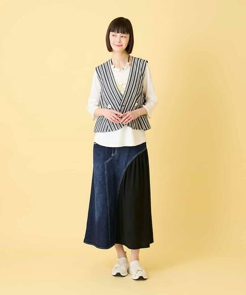 HIROKO BIS / ヒロコビス ベスト | ストライプショートジレ | 詳細13