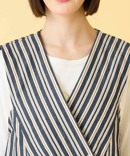 HIROKO BIS / ヒロコビス ベスト | ストライプショートジレ | 詳細3