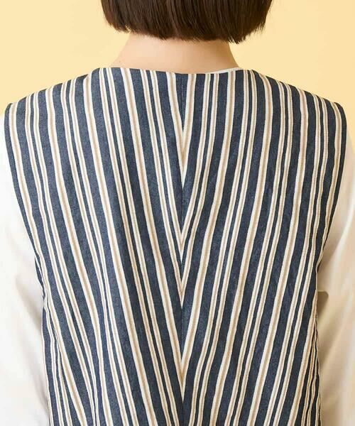 HIROKO BIS / ヒロコビス ベスト | ストライプショートジレ | 詳細4