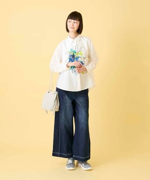HIROKO BIS / ヒロコビス シャツ・ブラウス | ドローイングフラワーブラウス | 詳細11