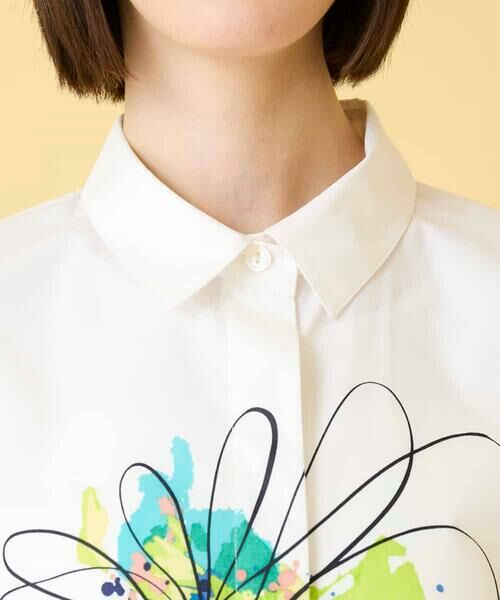HIROKO BIS / ヒロコビス シャツ・ブラウス | ドローイングフラワーブラウス | 詳細5