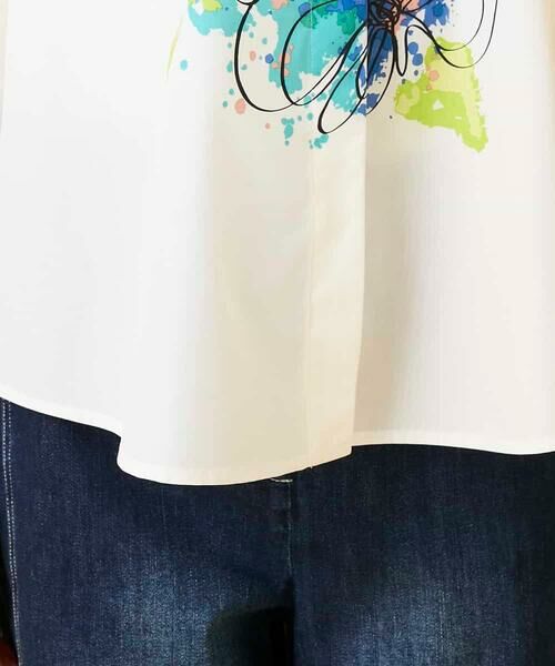 HIROKO BIS / ヒロコビス シャツ・ブラウス | ドローイングフラワーブラウス | 詳細7