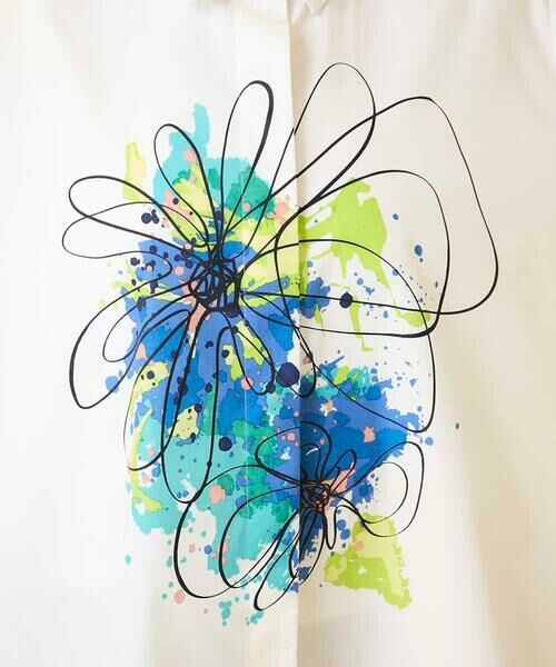 HIROKO BIS / ヒロコビス シャツ・ブラウス | ドローイングフラワーブラウス | 詳細8