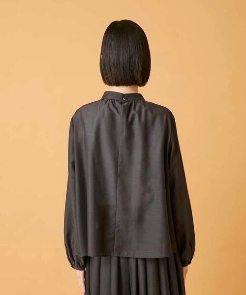 HIROKO BIS / ヒロコビス シャツ・ブラウス | スタンドカラーかまぼこプリーツブラウス | 詳細13