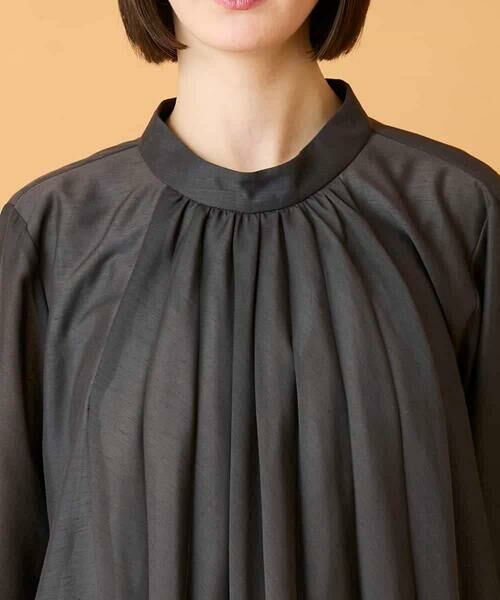 HIROKO BIS / ヒロコビス シャツ・ブラウス | スタンドカラーかまぼこプリーツブラウス | 詳細14