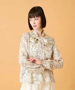 HIROKO BIS / ヒロコビス シャツ・ブラウス | ボタニカルモチーフプルオーバーブラウス