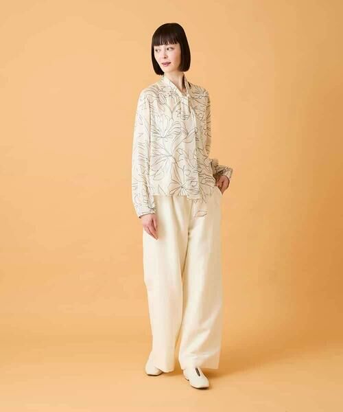 HIROKO BIS / ヒロコビス シャツ・ブラウス | ボタニカルモチーフプルオーバーブラウス | 詳細12