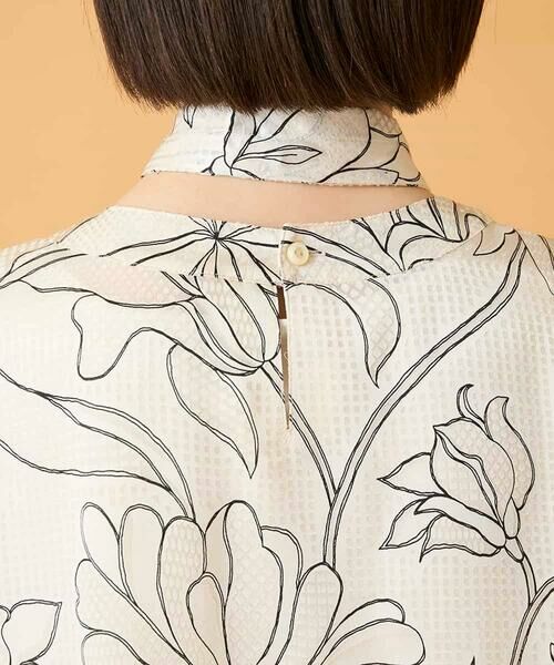 HIROKO BIS / ヒロコビス シャツ・ブラウス | ボタニカルモチーフプルオーバーブラウス | 詳細7