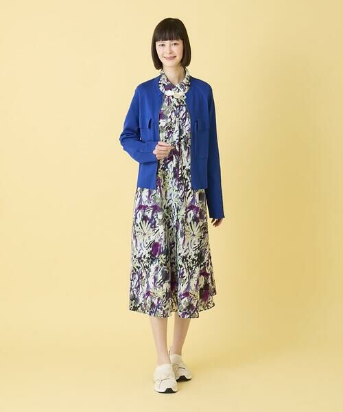HIROKO BIS / ヒロコビス ロング・マキシ丈ワンピース | フラワープリントシャツカラーワンピース | 詳細13
