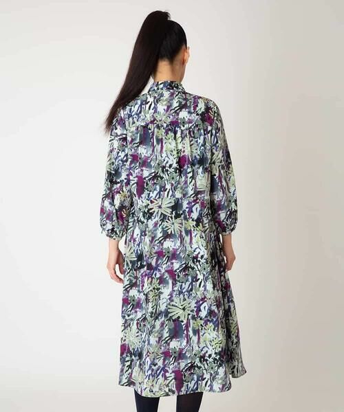 HIROKO BIS / ヒロコビス ロング・マキシ丈ワンピース | フラワープリントシャツカラーワンピース | 詳細2