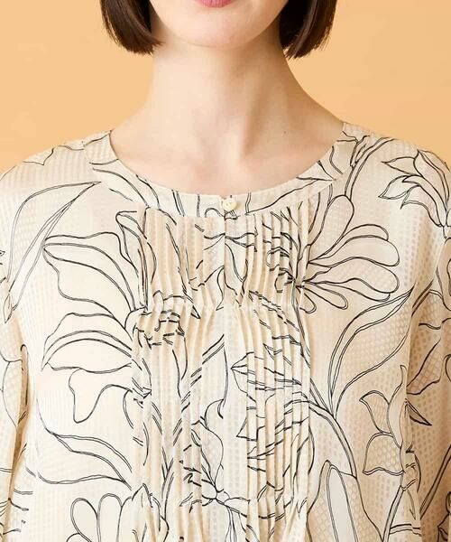 HIROKO BIS / ヒロコビス ロング・マキシ丈ワンピース | ボタニカルモチーフピンタックワンピース | 詳細3