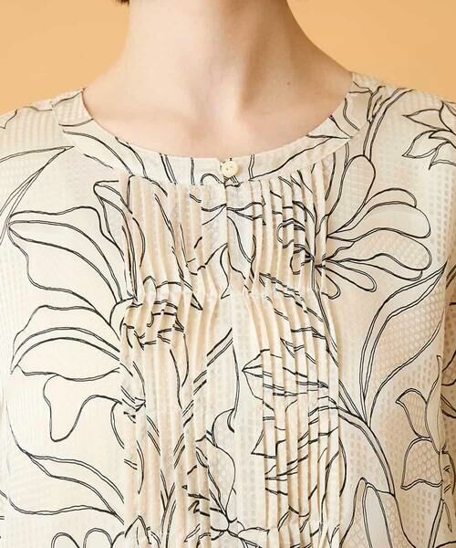 HIROKO BIS / ヒロコビス ロング・マキシ丈ワンピース | ボタニカルモチーフピンタックワンピース | 詳細5