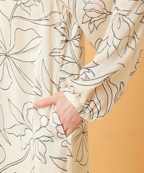 HIROKO BIS / ヒロコビス ロング・マキシ丈ワンピース | ボタニカルモチーフピンタックワンピース | 詳細7