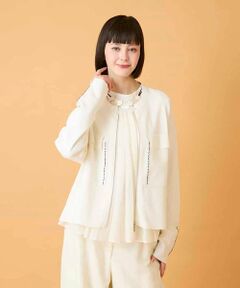 HIROKO BIS / ヒロコビス カーディガン・ボレロ | ステッチアクセントミラノリブカーディガン
