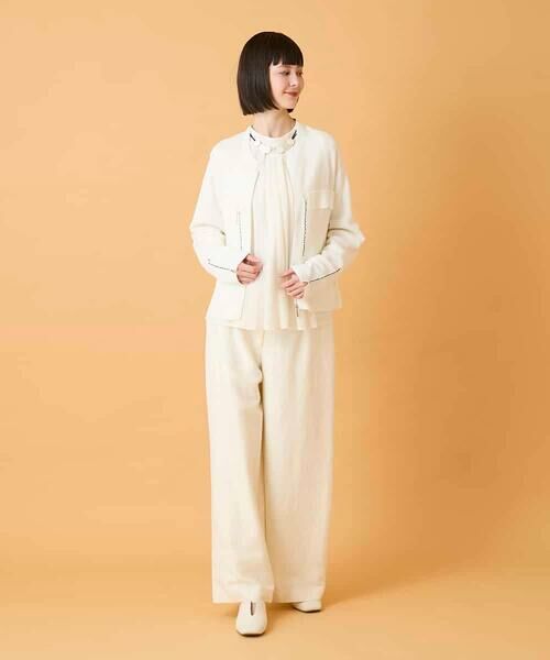 HIROKO BIS / ヒロコビス カーディガン・ボレロ | ステッチアクセントミラノリブカーディガン | 詳細15