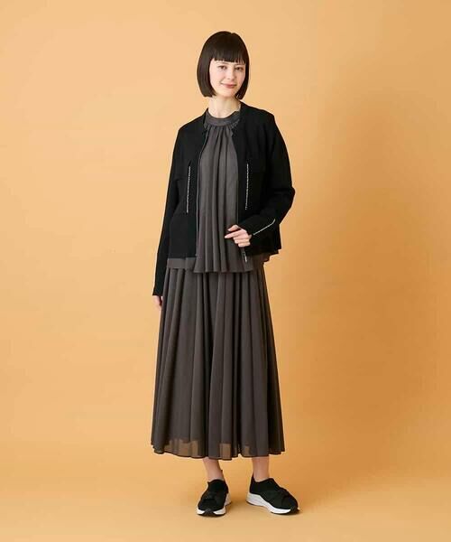 HIROKO BIS / ヒロコビス カーディガン・ボレロ | ステッチアクセントミラノリブカーディガン | 詳細20