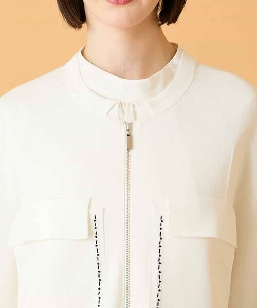 HIROKO BIS / ヒロコビス カーディガン・ボレロ | ステッチアクセントミラノリブカーディガン | 詳細4