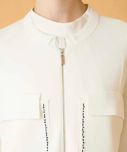 HIROKO BIS / ヒロコビス カーディガン・ボレロ | ステッチアクセントミラノリブカーディガン | 詳細6