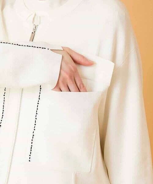 HIROKO BIS / ヒロコビス カーディガン・ボレロ | ステッチアクセントミラノリブカーディガン | 詳細8