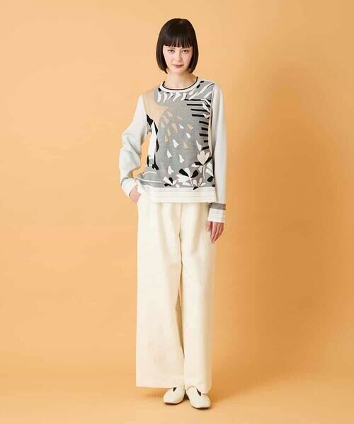 HIROKO BIS / ヒロコビス ニット・セーター | アーティスティックジャガードニットプルオーバー | 詳細14