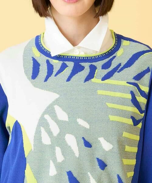 HIROKO BIS / ヒロコビス ニット・セーター | アーティスティックジャガードニットプルオーバー | 詳細3