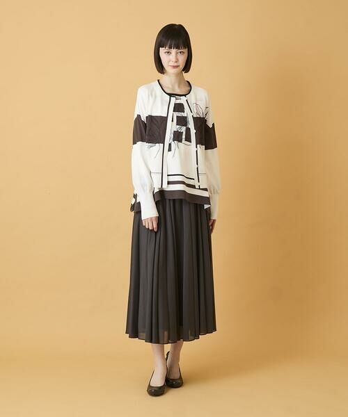 HIROKO BIS / ヒロコビス カーディガン・ボレロ | 花刺繍ブロッキングデザインカーディガン | 詳細13