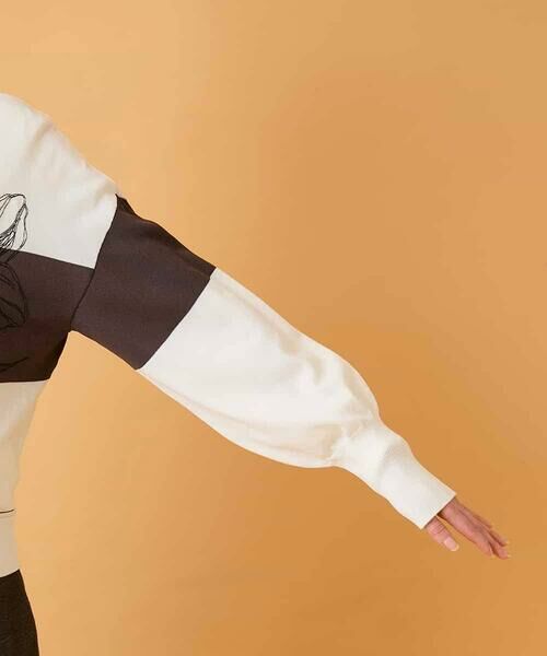 HIROKO BIS / ヒロコビス カーディガン・ボレロ | 花刺繍ブロッキングデザインカーディガン | 詳細7