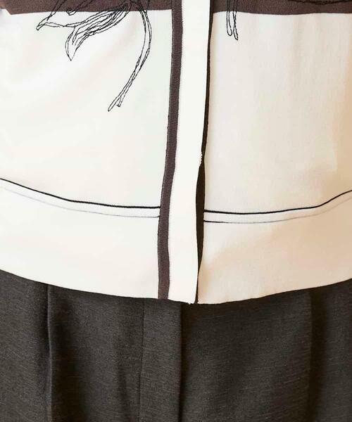 HIROKO BIS / ヒロコビス カーディガン・ボレロ | 花刺繍ブロッキングデザインカーディガン | 詳細8