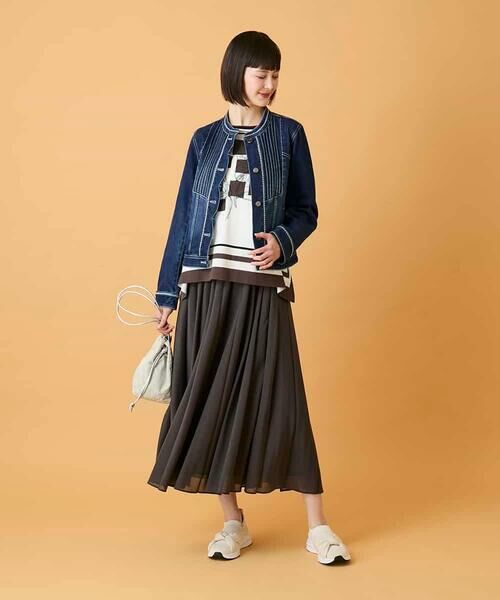 HIROKO BIS / ヒロコビス ロング・マキシ丈スカート | かまぼこプリーツスカート | 詳細9