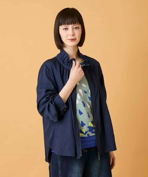 HIROKO BIS / ヒロコビス その他アウター | ナチュラルワッシャーギャザーライトブルゾン | 詳細18