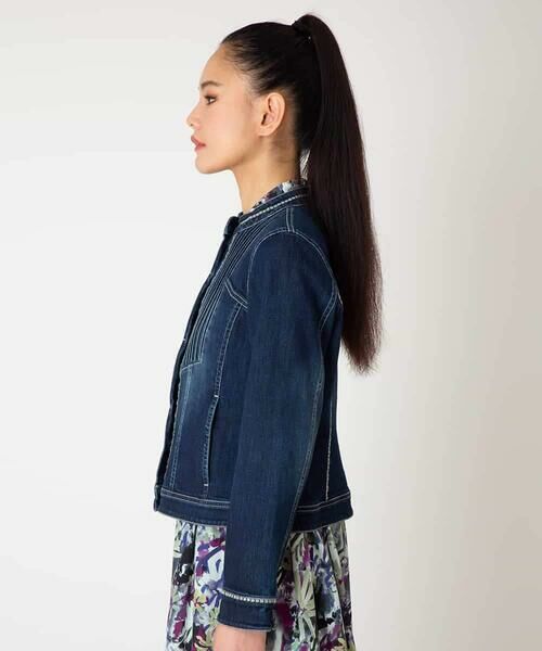 HIROKO BIS / ヒロコビス Gジャン・デニムジャケット | ピンタックデニムジャケット | 詳細1