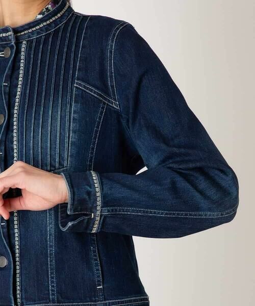 HIROKO BIS / ヒロコビス Gジャン・デニムジャケット | ピンタックデニムジャケット | 詳細4