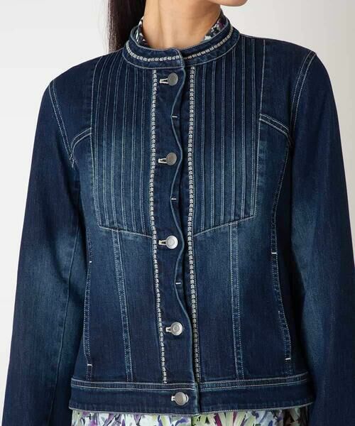 HIROKO BIS / ヒロコビス Gジャン・デニムジャケット | ピンタックデニムジャケット | 詳細7