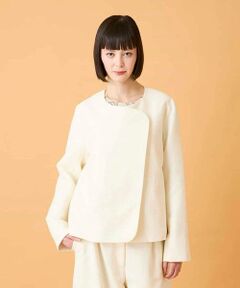 HIROKO BIS / ヒロコビス ノーカラージャケット | ジャカードノーカラージャケット