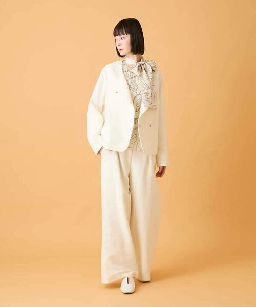 HIROKO BIS / ヒロコビス ノーカラージャケット | ジャカードノーカラージャケット | 詳細13