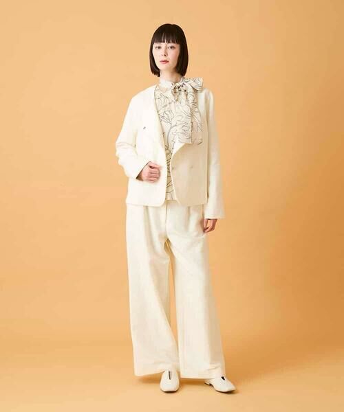 HIROKO BIS / ヒロコビス ノーカラージャケット | ジャカードノーカラージャケット | 詳細14