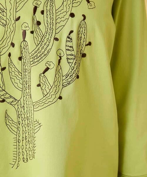 HIROKO BIS / ヒロコビス カットソー | サボテン刺繍コットンTシャツ | 詳細5