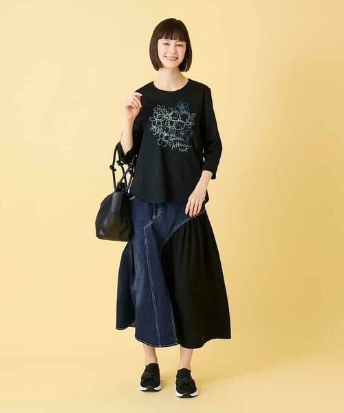 HIROKO BIS / ヒロコビス カットソー | フローラルタイポTシャツ | 詳細13