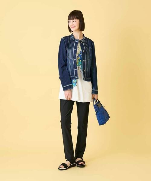 HIROKO BIS / ヒロコビス チュニック | ドローイングフラワーチュニックカットソー | 詳細17