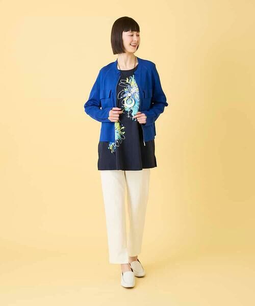 HIROKO BIS / ヒロコビス チュニック | ドローイングフラワーチュニックカットソー | 詳細22