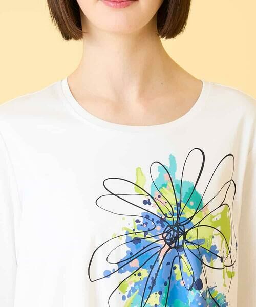 HIROKO BIS / ヒロコビス チュニック | ドローイングフラワーチュニックカットソー | 詳細3