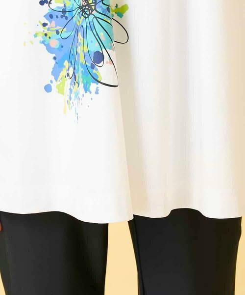 HIROKO BIS / ヒロコビス チュニック | ドローイングフラワーチュニックカットソー | 詳細6