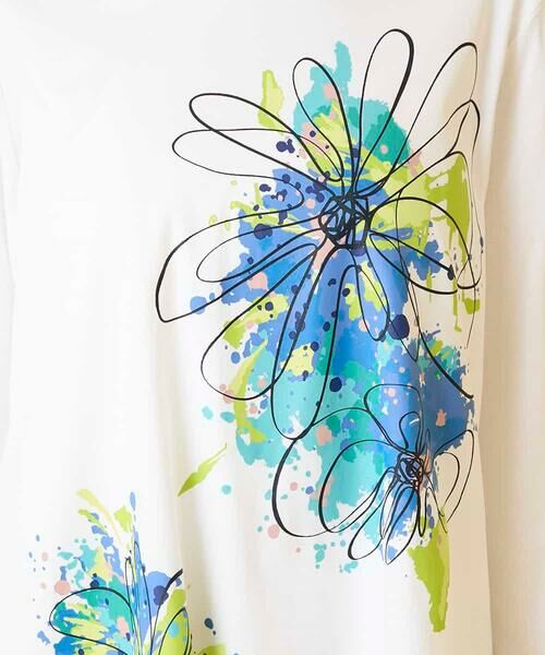 HIROKO BIS / ヒロコビス チュニック | ドローイングフラワーチュニックカットソー | 詳細7