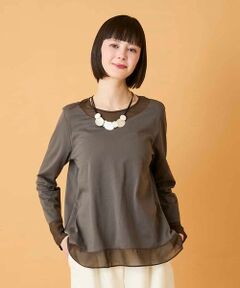 HIROKO BIS / ヒロコビス カットソー | 異素材ドッキングカットソー