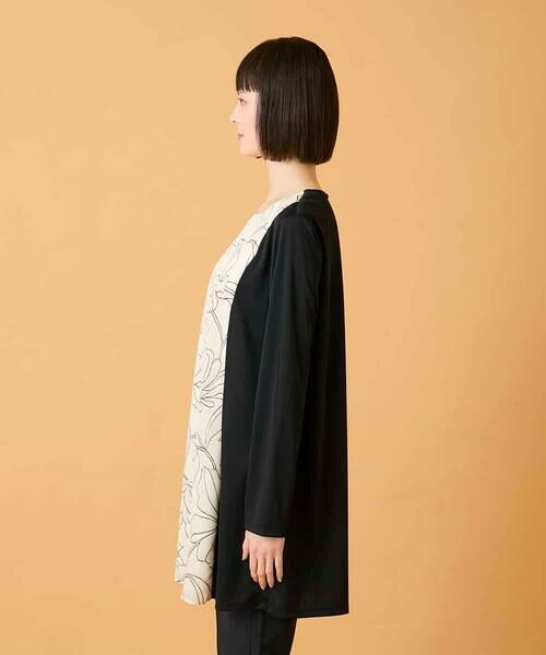 HIROKO BIS / ヒロコビス ロング・マキシ丈スカート | ボタニカルモチーフ異素材チュニック | 詳細2