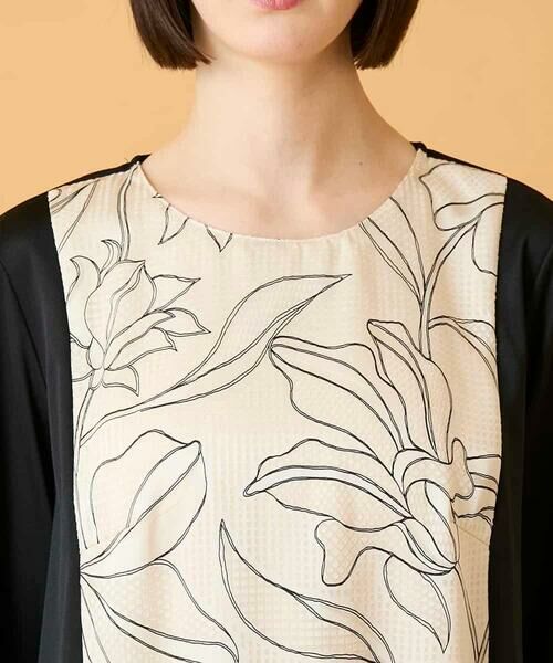 HIROKO BIS / ヒロコビス ロング・マキシ丈スカート | ボタニカルモチーフ異素材チュニック | 詳細4