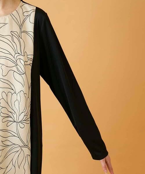 HIROKO BIS / ヒロコビス ロング・マキシ丈スカート | ボタニカルモチーフ異素材チュニック | 詳細6